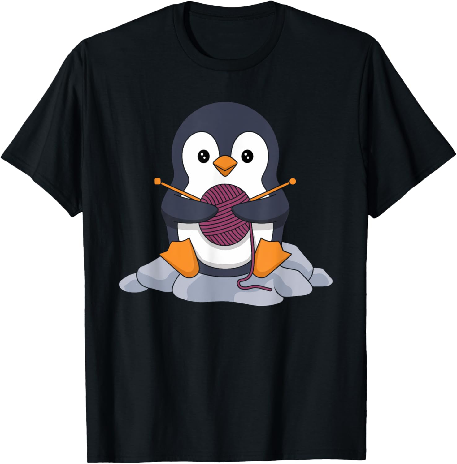 Knitting Penguin Embracing Cozy Yarn Craft Yarn Supply | High Search Volume | Best Seller Choice