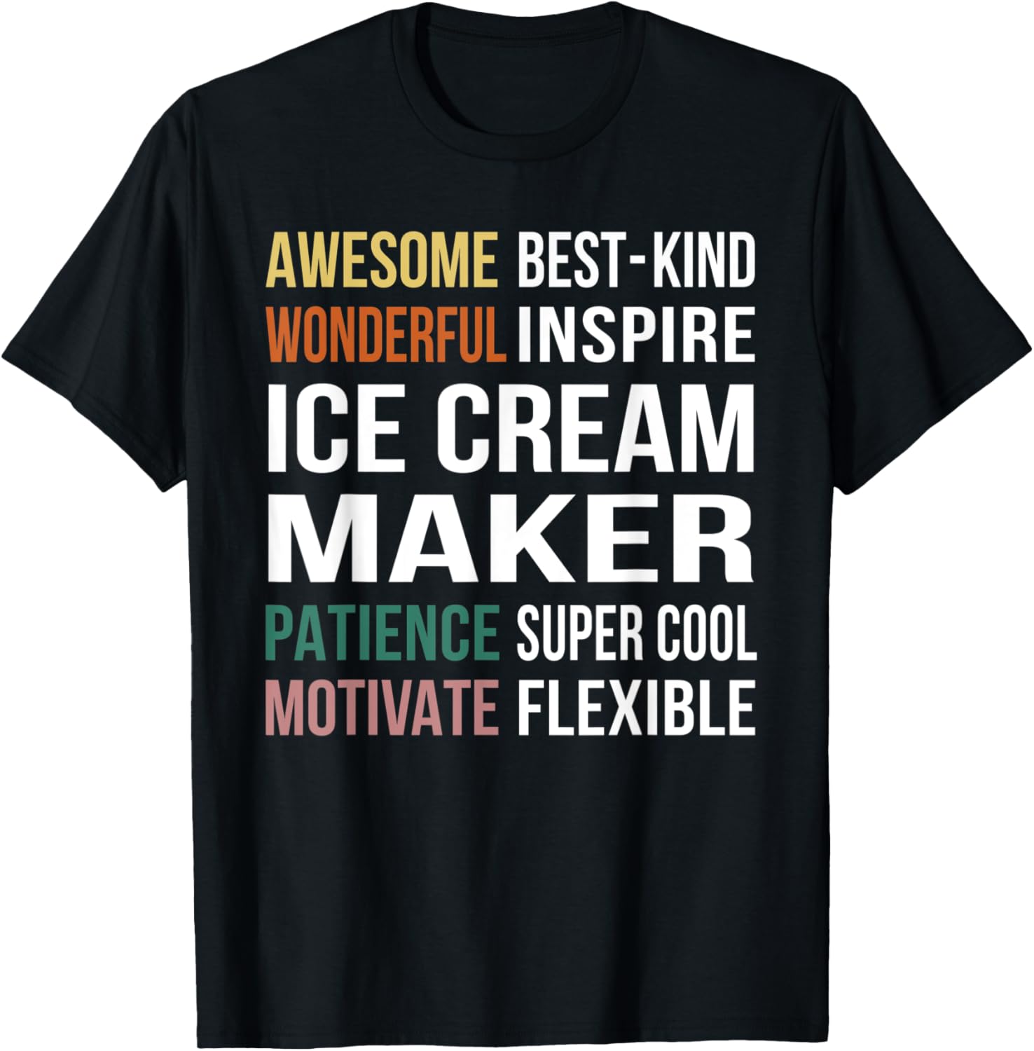 Ice Cream Maker Tee Funny Appreciation T-Shirt | Premium Quality | Aesthetic Fit