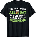 You Cant Drink All Day St Patricks Day Funny Irish Drinking Apparel | Viral Streetwear Style