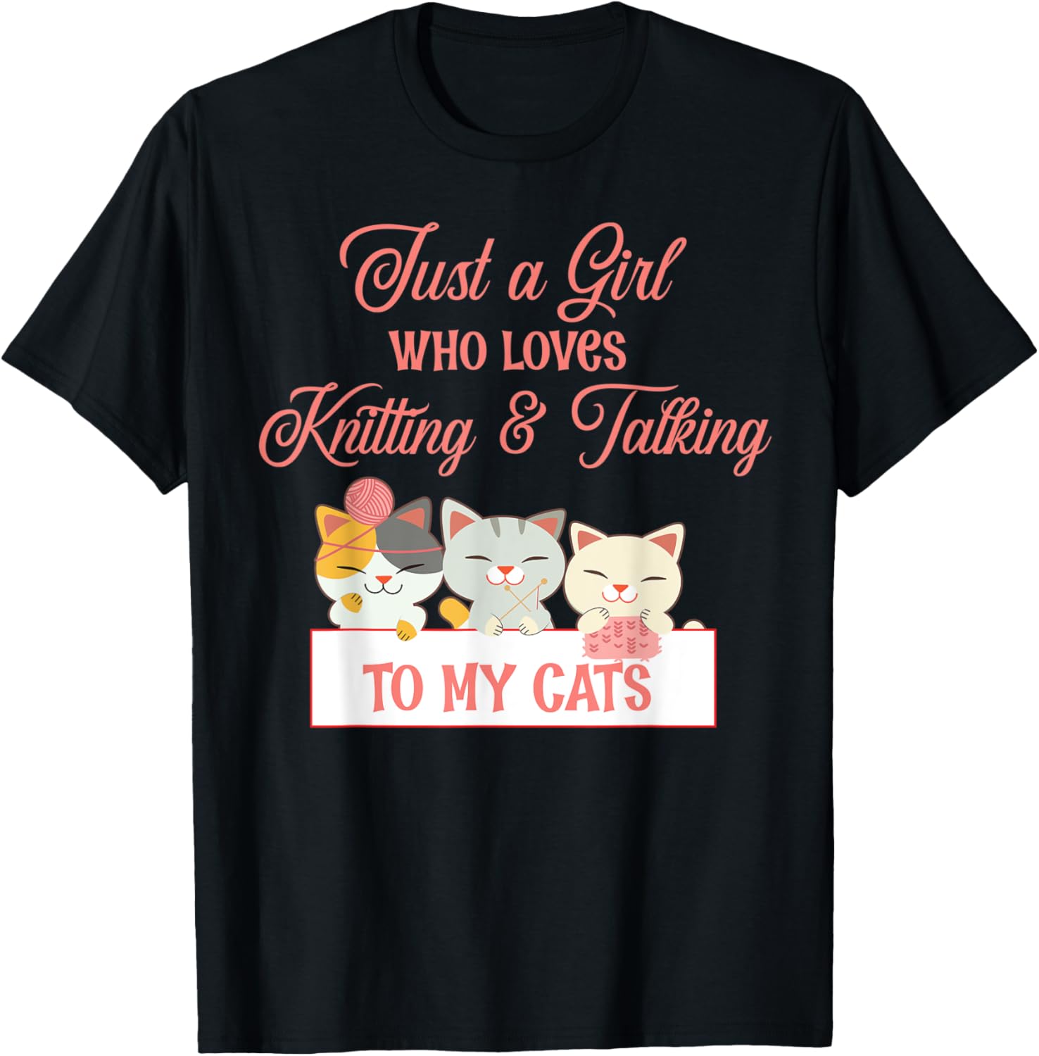 Just a Girl Knitting Talking to Cats Wool Yarn Play Fun Yarn Supply | Trending 2025 | Customer Favorite
