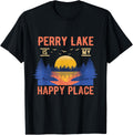 Perry Lake Is My Happy Place Camping Sayings Camper Apparel | Bestseller Style | Aesthetic Casual Look