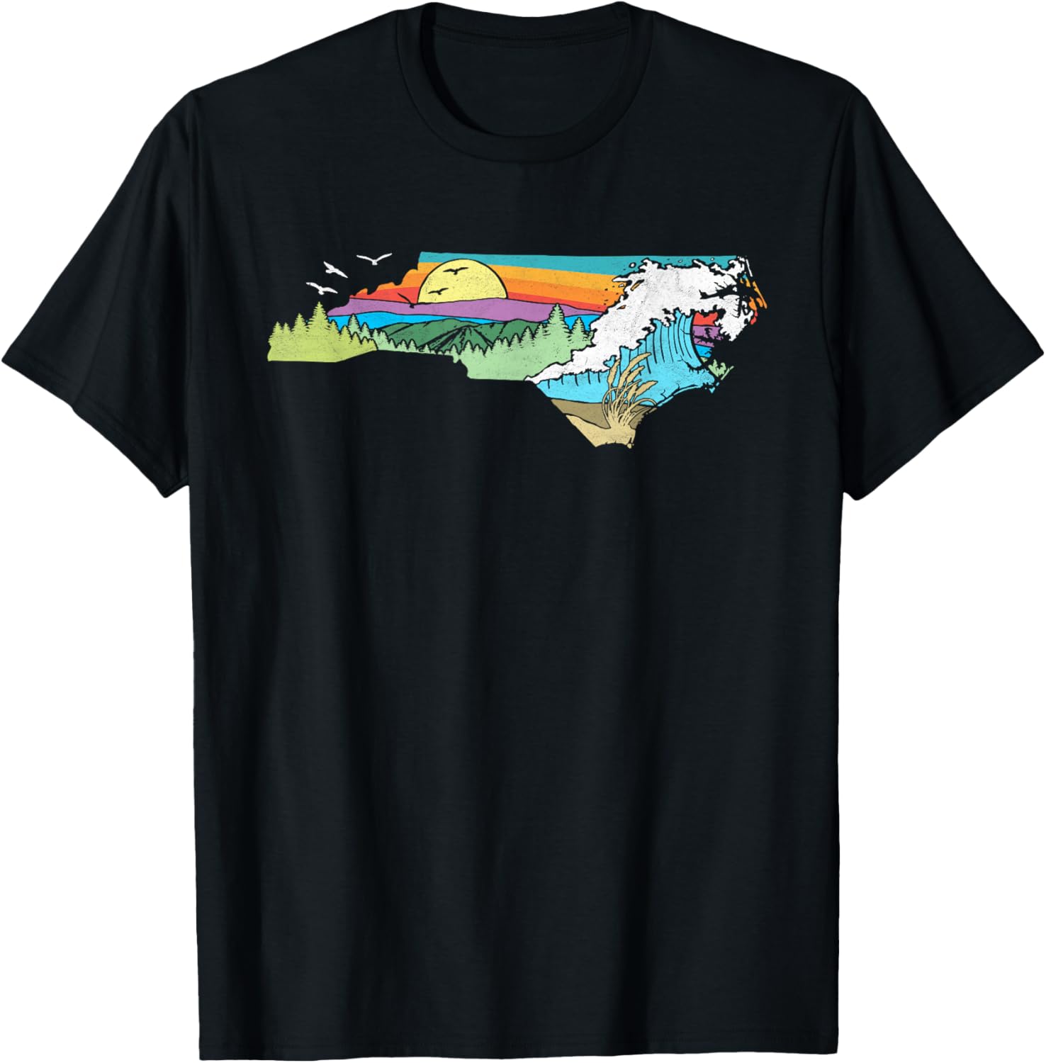 North Carolina Outdoors Retro Nature Lover Graphic Apparel | High Search Volume | Perfect for Crafters