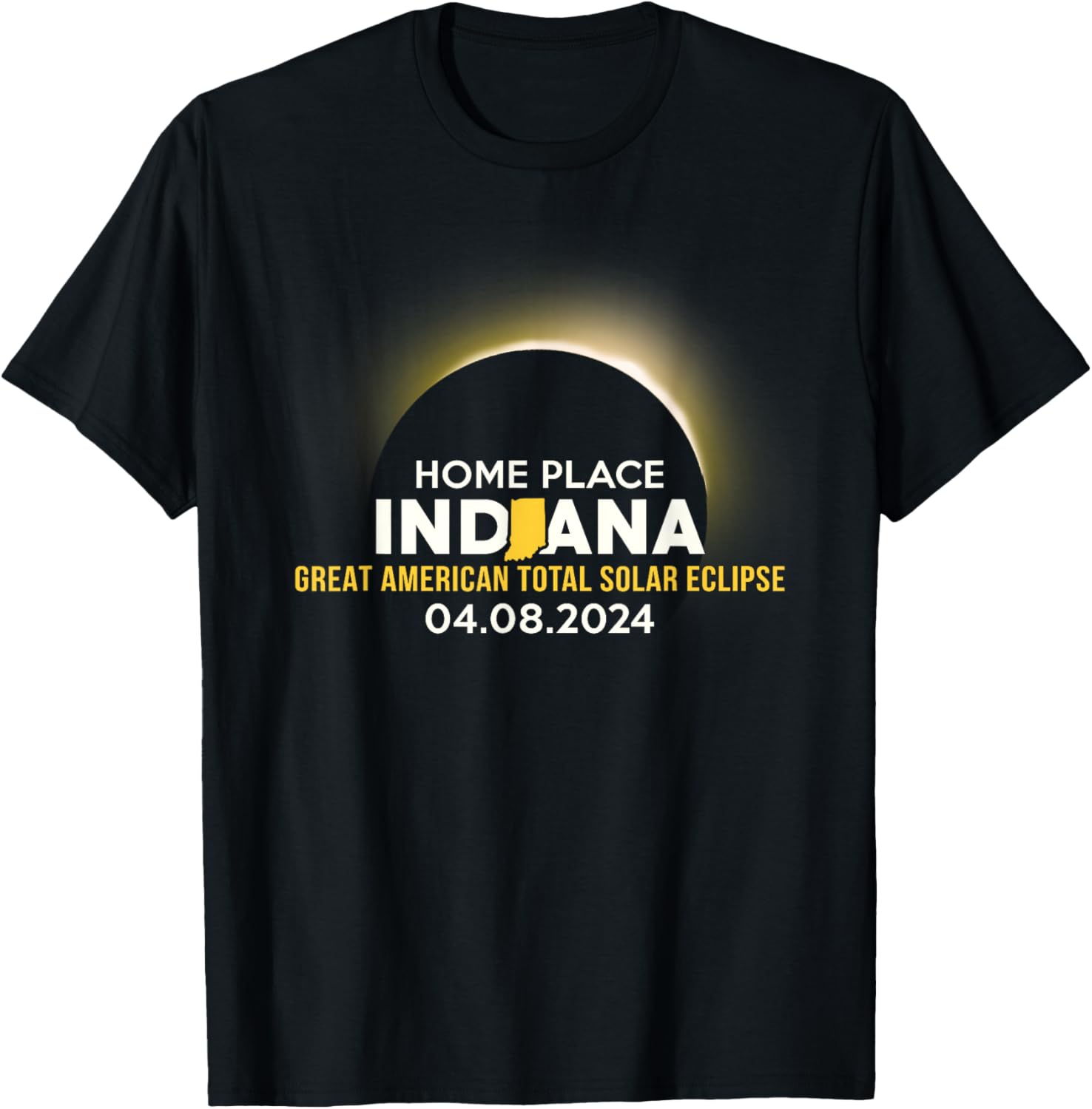 Home Place Indiana IN Total Solar Eclipse 2024 Apparel | Google Shopping Optimized | Aesthetic Casual Look