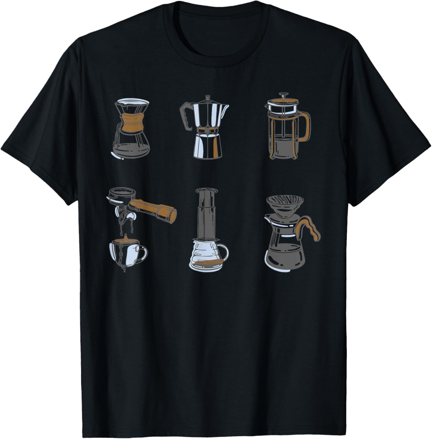 Type Of Coffee Makers Shirt For Men Women Barista T-Shirt | High Search Volume | Perfect Gift Idea