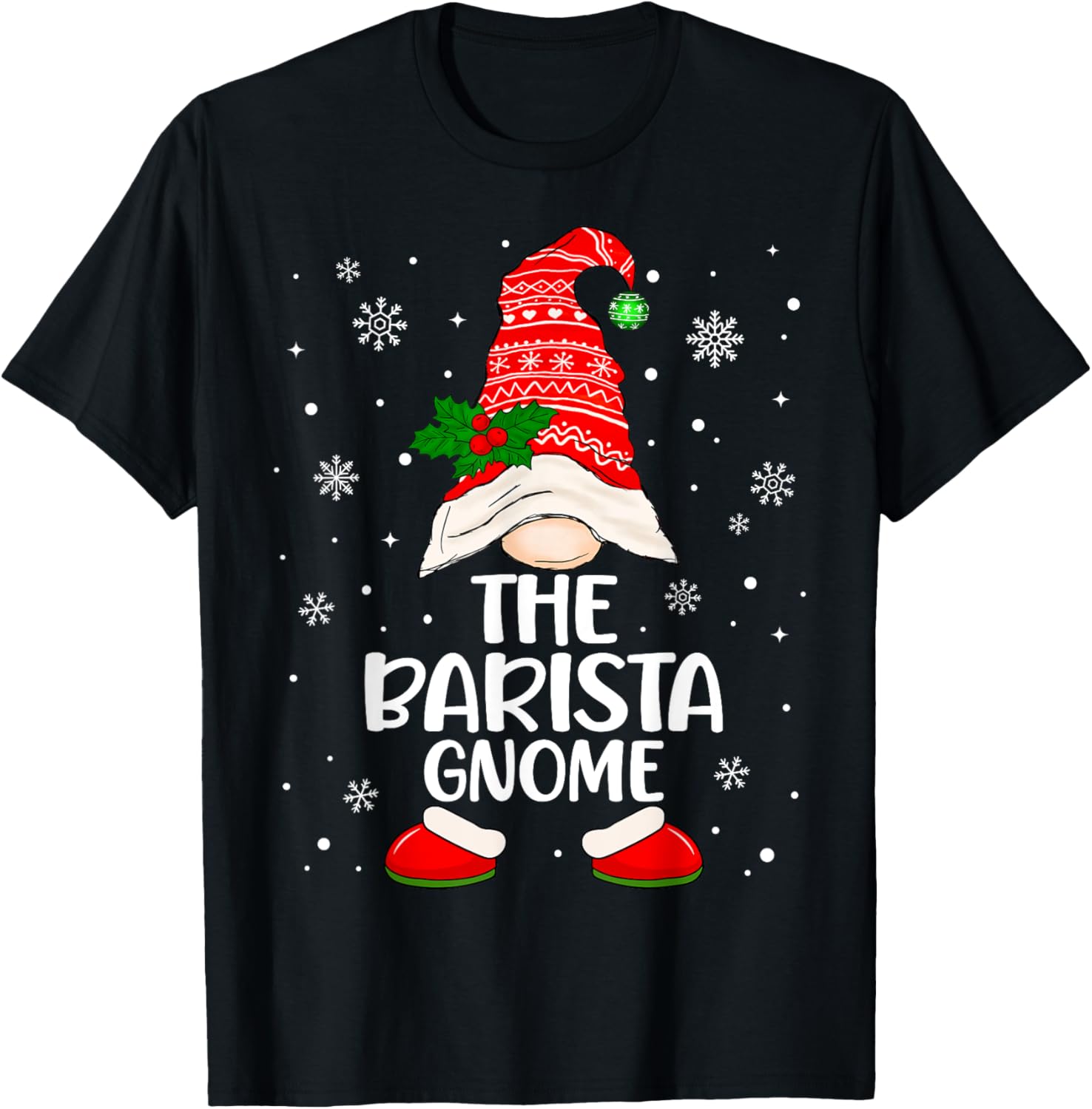 Barista Gnome Funny Coffeemaker Christmas Pajama Apparel | Best Seller Pick | Aesthetic Fit