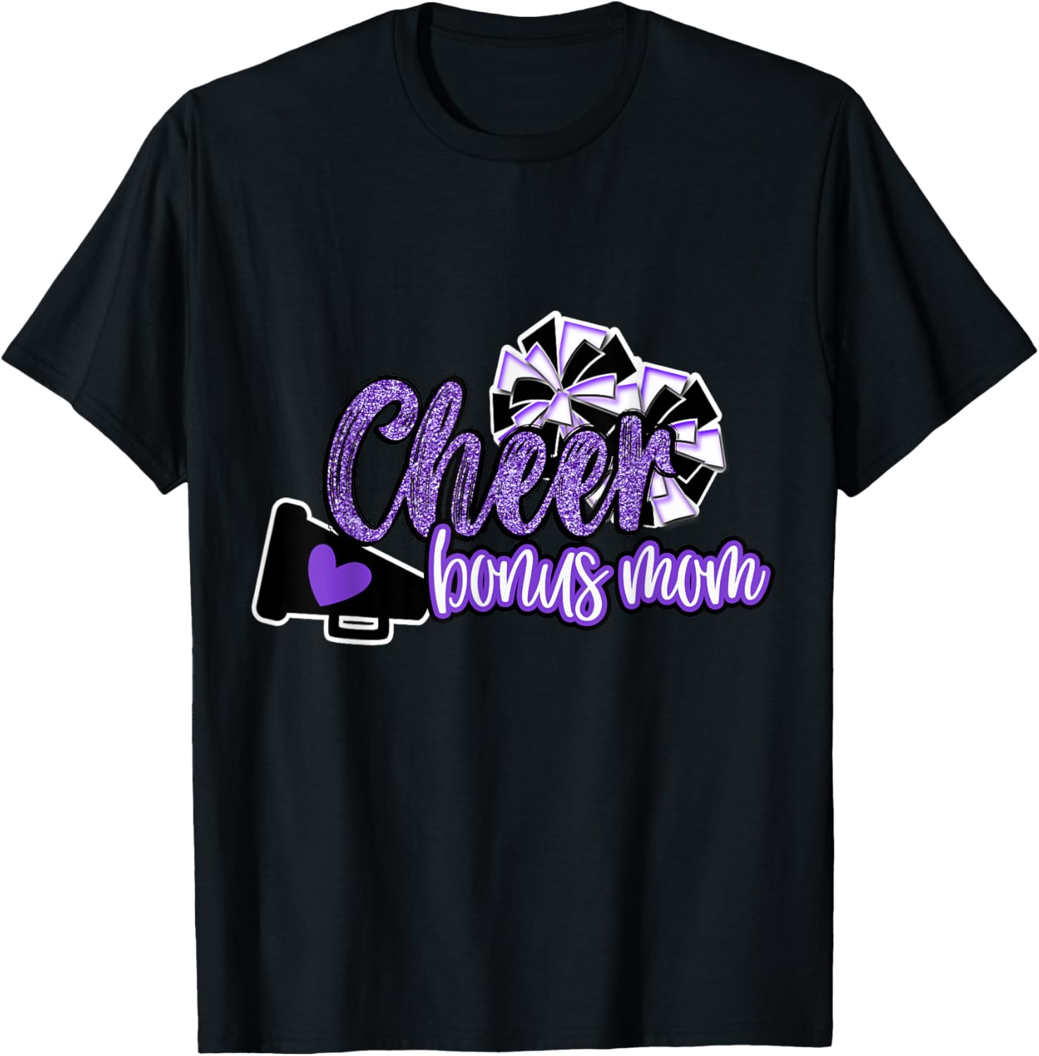 Cheer Sister Shirt Megaphone Purple Leopard Cheetah Print T Shirt Streetwear Style Gift Ready