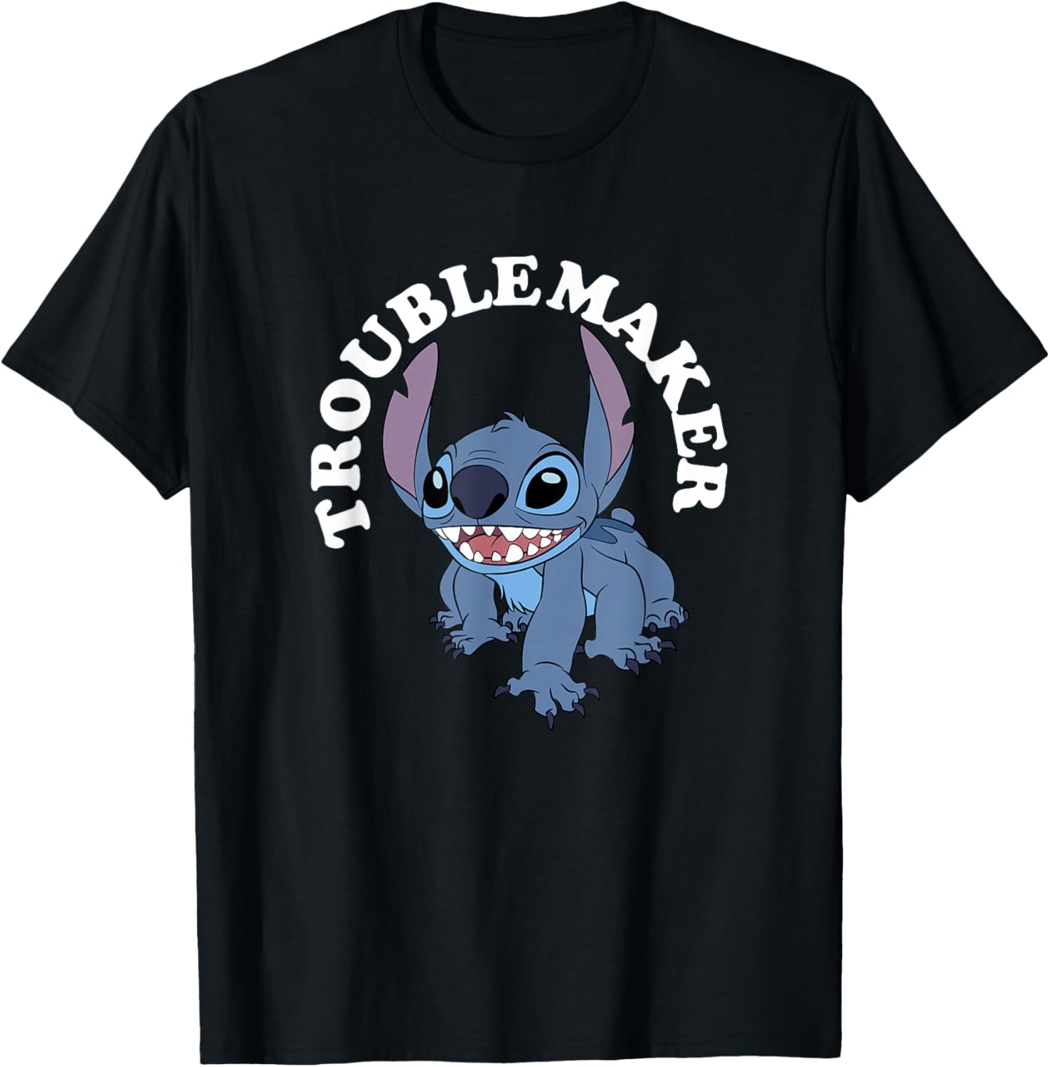Disney Lilo & Stitch Troublemaker Wild Stitch Portrait Apparel | US Viral Style | Comfort Daily Wear