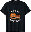Pie Is My Happy Place Funny Thanksgiving Pumpkin Pecan Art Apparel | Google Shopping Optimized | Perfect Gift Choice