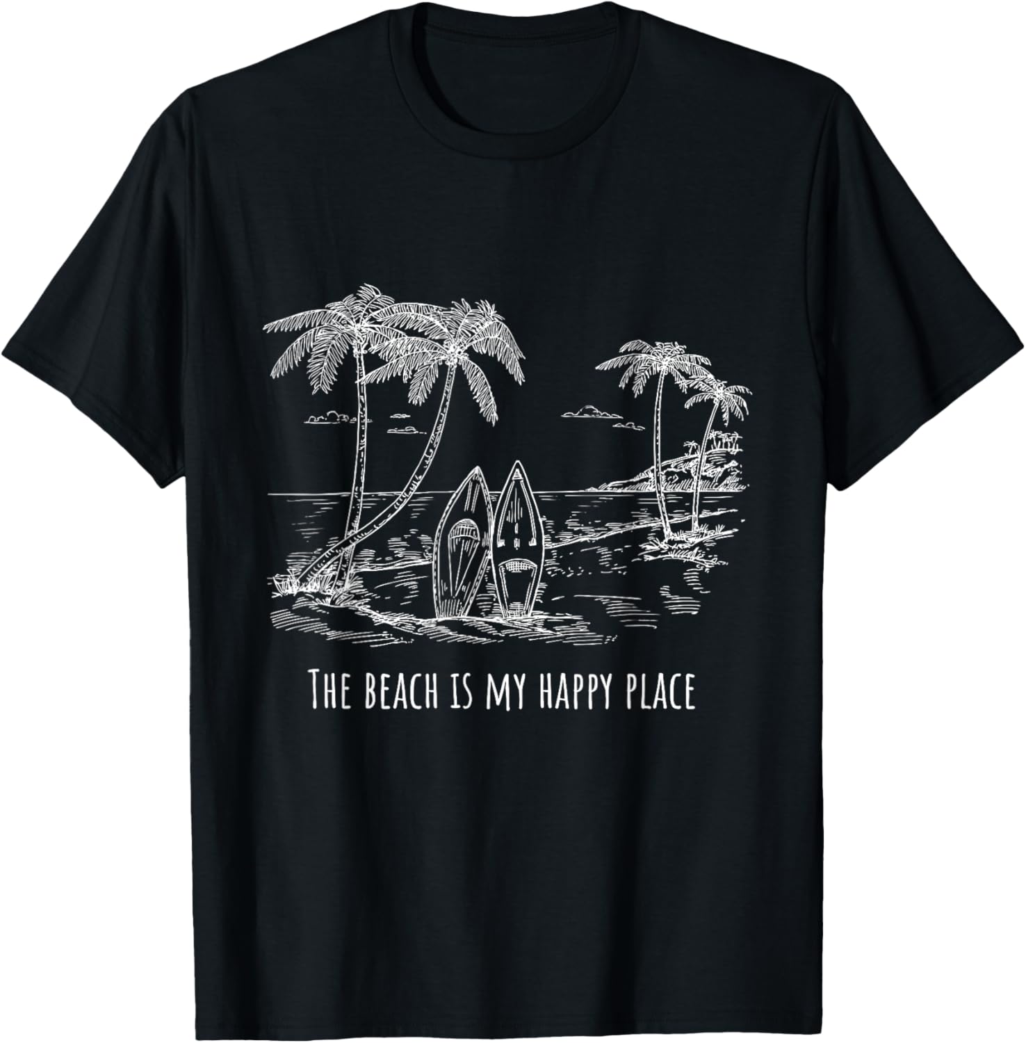 Beach Life My Happy Place Travel Vacation Family Couples Apparel | Trending 2025 | Daily Wear Essential
