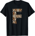 Cool Letter F Initial Name Leopard Cheetah Print Apparel Comfort Fit Fan Favorite