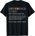 Vintage Difference Maker Definition Teachers Mom Boss Women Apparel | US Viral Style | Perfect Gift Idea