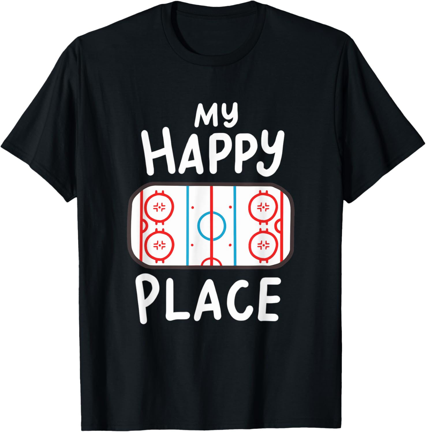 My Happy Place Tshirt for Ice Hockey Player T-Shirt | Google Shopping Optimized | Top Rated Comfort