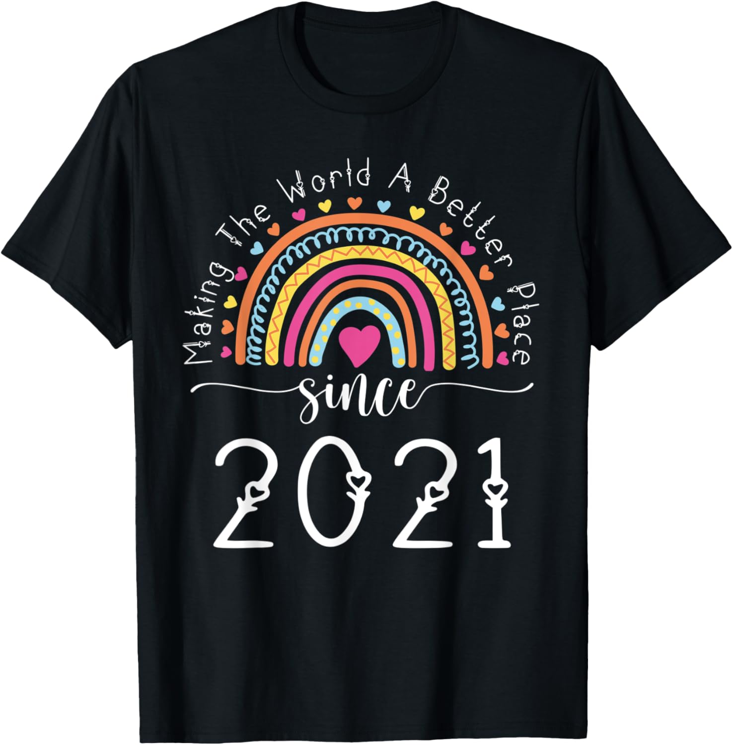 1st Birthday Born Making The World Better Place Since 2021 Apparel | Google Shopping Optimized | Perfect Gift Choice
