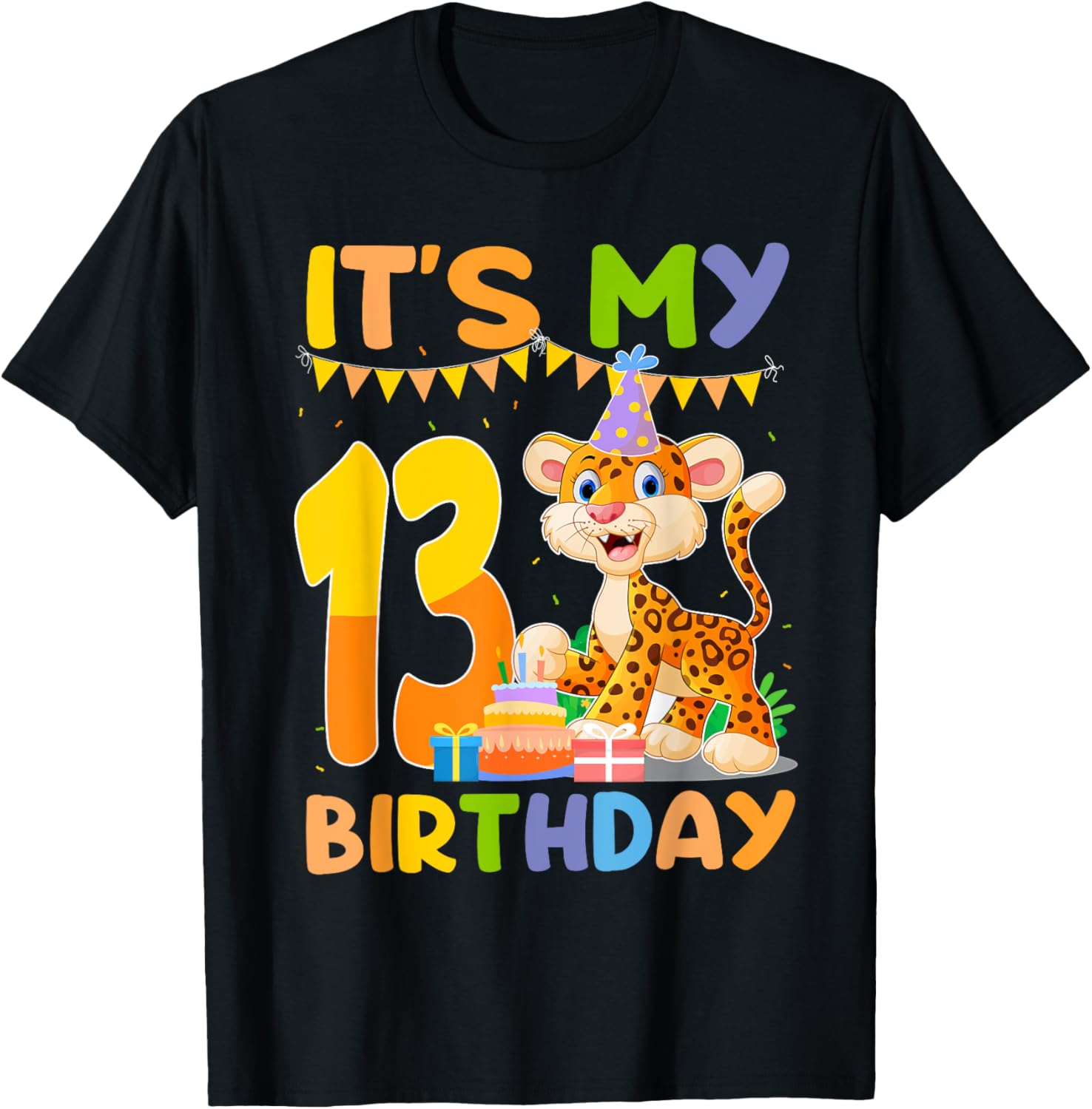 It s My 13th Birthday Leopard Cheetah 13 Year Old Birthday P Apparel Viral TikTok Find Hot Right Now