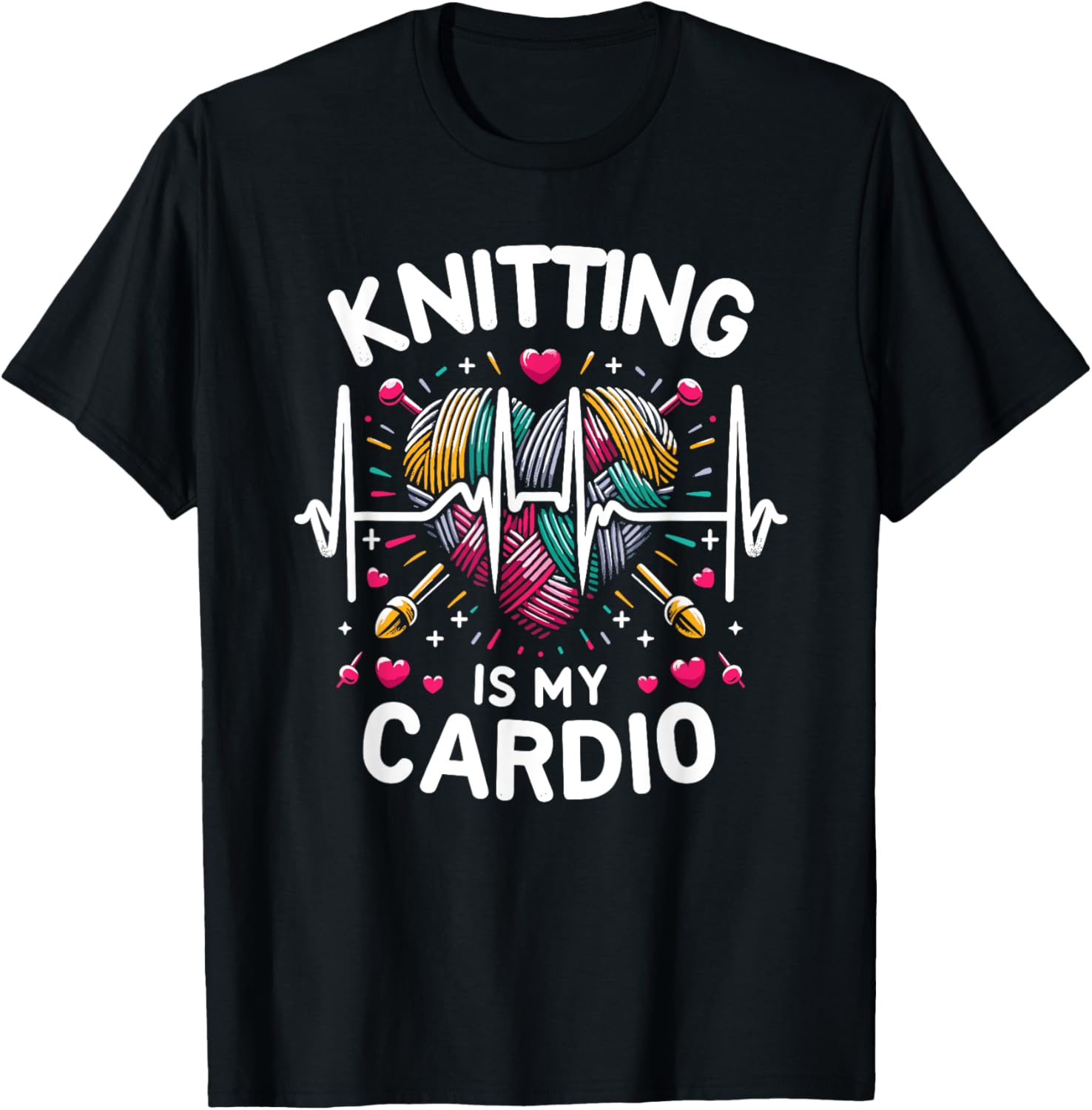 Knitting Is My Cardio Funny Yarn Lover Knitter Yarn Supply | Viral US Pick | Customer Favorite