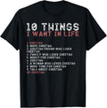 10 Things I Want In My Life Shirts CHEETAH Lovers Men T Shirt Streetwear Style Everyday Wear