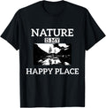 Funny Nature Is My Happy Place Quote Love Nature Apparel | Bestseller Style | Customer Favorite