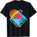 Miami Florida Beach Flamingo Surfing Sun and Sand Paradise Men Women Kids Apparel | Trending 2025 | Aesthetic Casual Look