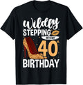 Stepping Into My 40th Birthday Leopard Print Cheetah Heels Apparel Trending US US Top Pick