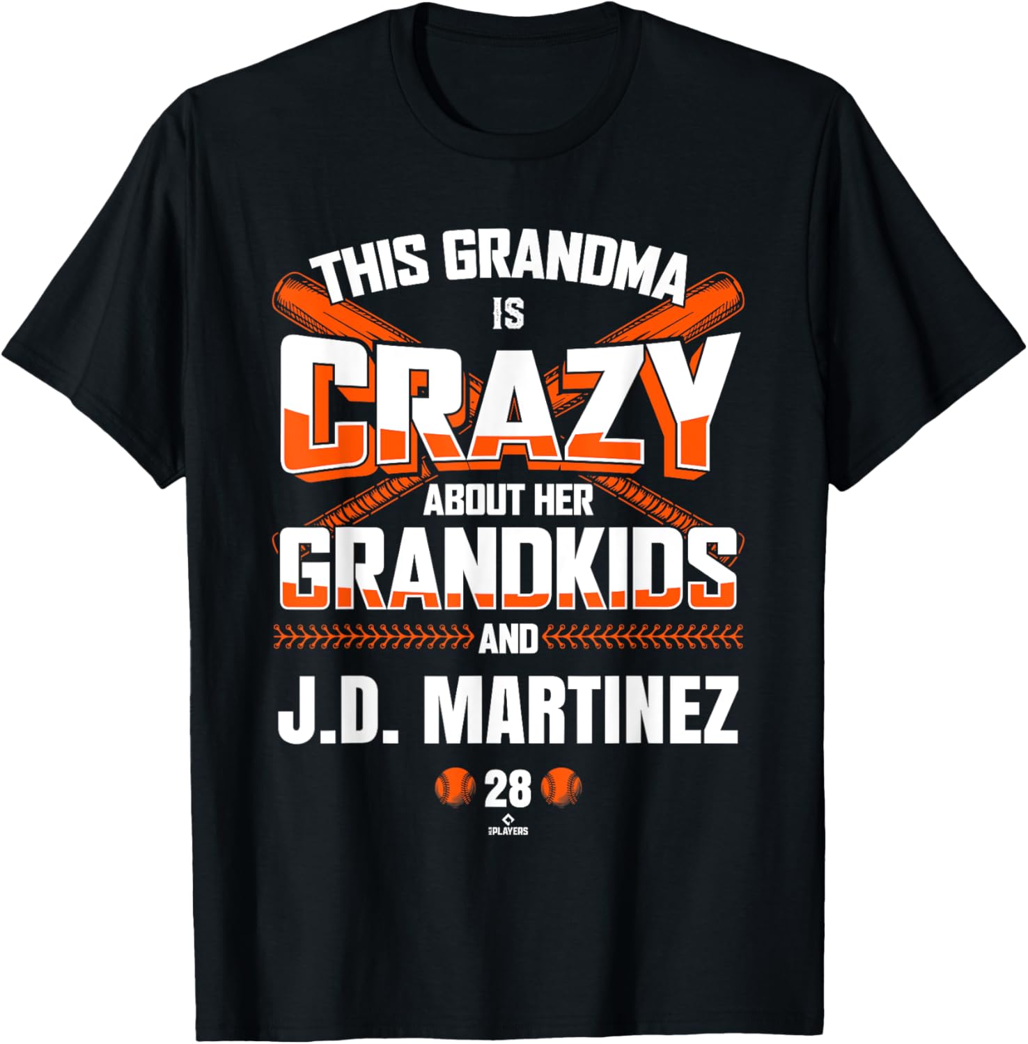 Grandma Crazy for J.D. Martinez New York Baseball MLBPA Apparel | Aesthetic Design