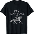 Funny tee saying My Happy Place is here Horses Lovers Apparel | Google Shopping Optimized | Customer Favorite