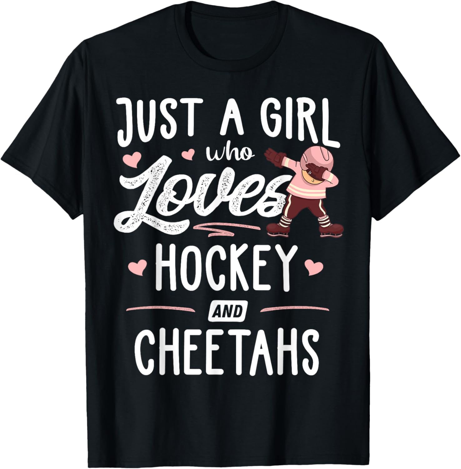 Just A Girl Who Loves Hockey And Cheetahs Shirt Women T Shirt High Search Demand Fan Favorite