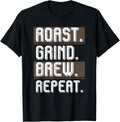 Roast Grind Brew Repeat Coffee Maker Barista Apparel | Best Seller Pick | Aesthetic Fit