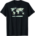 Famous Borderstone World Map T-Shirt Attractive Places T-Shirt | Top Conversion Title | Top Rated Comfort