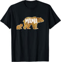 Mama Bear Cheetah Leopard Print with 1 Cub Mom Mothers Gift Apparel Premium Print Everyday Wear