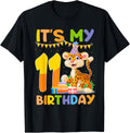 It s My 11th Birthday Leopard Cheetah 11 Year Old Birthday P Apparel Streetwear Style Everyday Wear