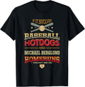 Baseball, Hotdogs and Michael Berglund Prospect Baseball Fan Apparel | Perfect Gift Idea