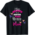 Heaven is Beautiful Place My MOM Angel Memorial Family Apparel | Premium Quality | Top Rated Comfort