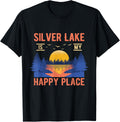 Silver Lake Is My Happy Place Camping Sayings Camper Apparel | Bestseller Style | Perfect Gift Choice