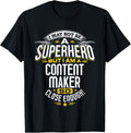 Content Maker Idea Professional Superhero Content Makers Apparel | Trending 2025 | Perfect Gift Idea
