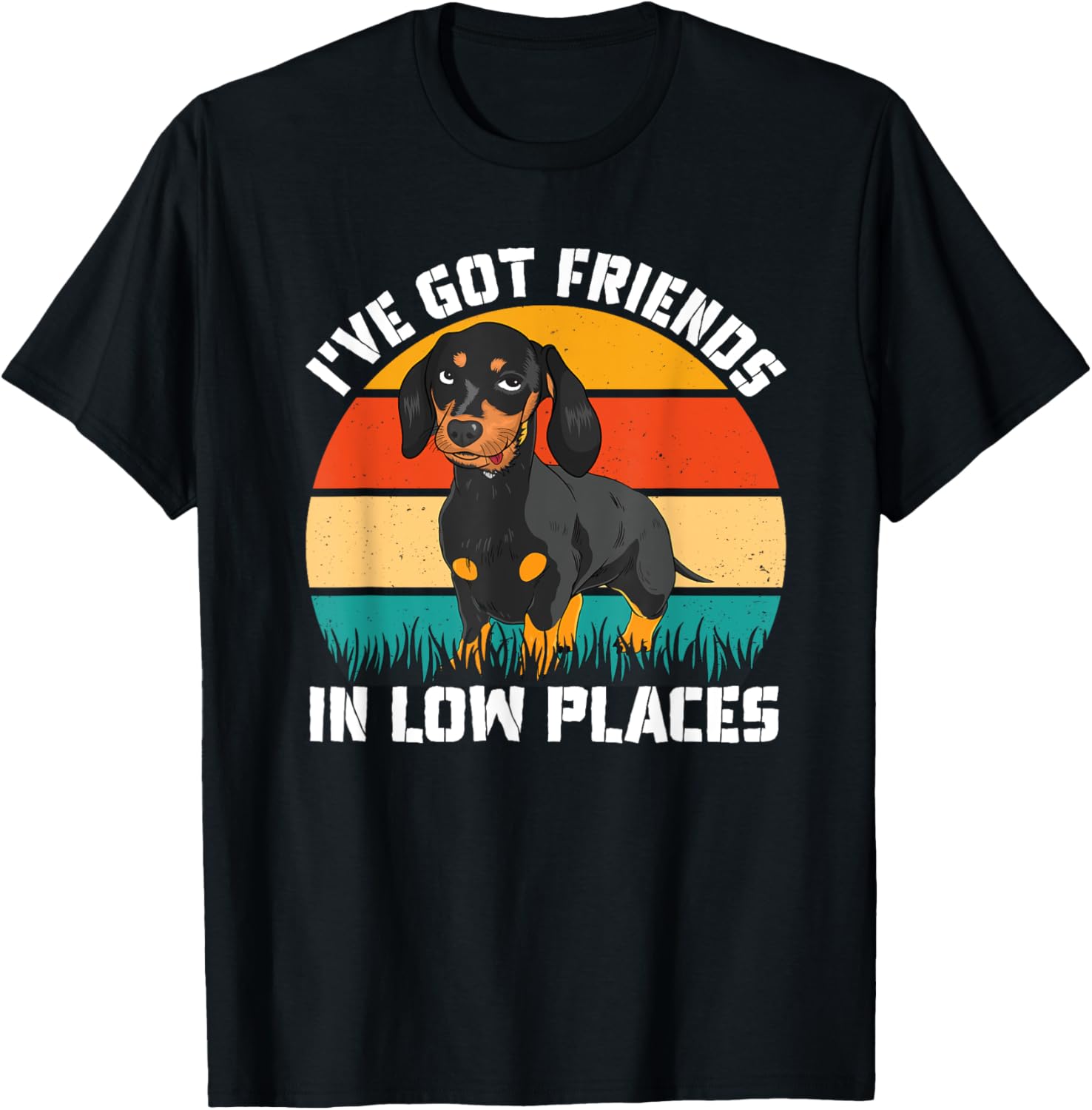 Funny Wiener Dog Lover Dachshund Friends In Low Places Apparel | Trending 2025 | Perfect Gift Choice