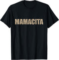 Mamacita Letter Text in Leopard Print Funny Latina Mom Apparel Comfort Fit Gift Ready