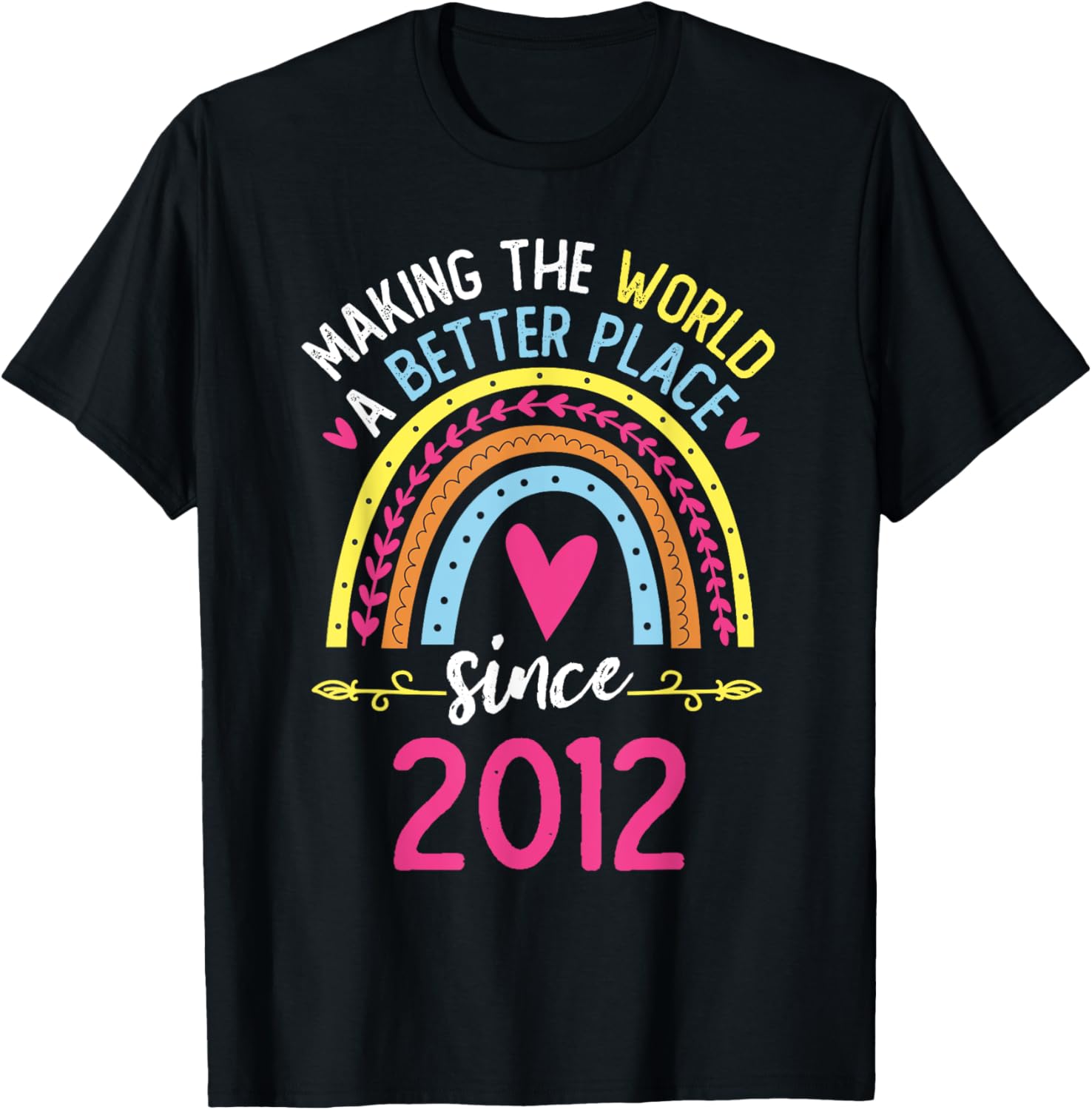 Making The World A Better Place Since 2012 12th Birthday Apparel | Top Conversion Title | Perfect Gift Choice