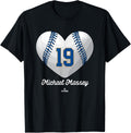 Baseball Heart Number Michael Massey Kansas City MLBPA Apparel | Everyday Casual Wear