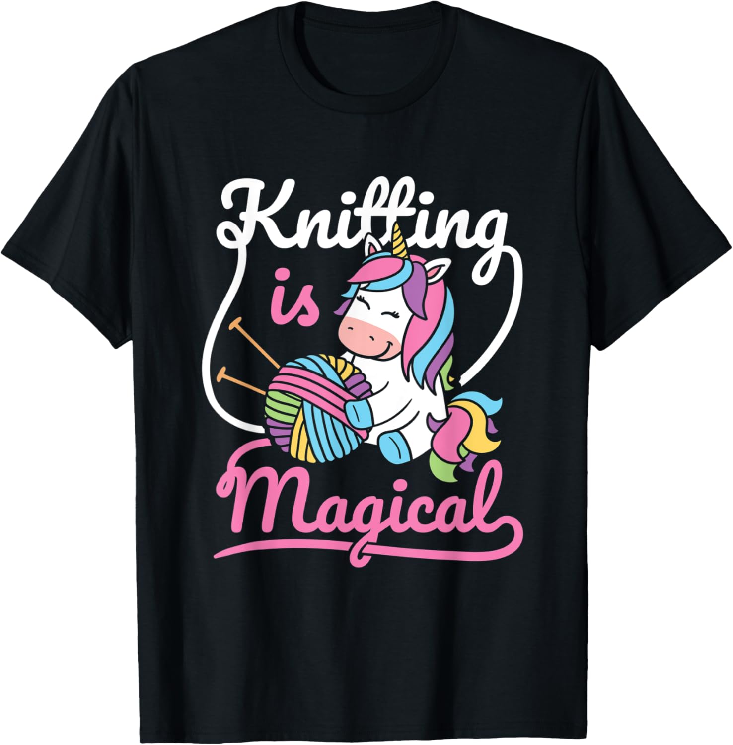 Knitting Is Magical Unicorn Knitter Rainbow Yarn Cute Knit Yarn Supply | High Search Volume | High CTR Title