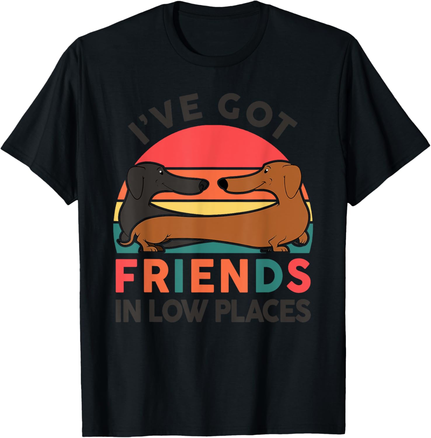 Dachshund I've Got Friends In Low Places Funny Boys Girl Apparel | Premium Quality | Daily Wear Essential