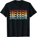 US American City 70's Retro USA - Vintage Jackson T-Shirt, Black T-Shirt | Everyday Casual Wear