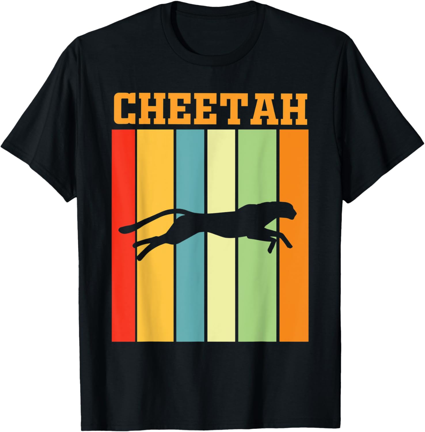 cheetah Shadow silhouette in Retro Colors Apparel Comfort Fit US Top Pick
