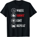 Write Shoot Edit Repeat Making Movies Filmmaker Apparel | Best Seller Pick | Comfort Daily Wear
