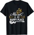 Music Is My Happy Place Inspiring Music Novelty GiftS Apparel | Bestseller Style | High CTR Boost