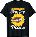 Sunflowers Are My Happy Place Sunflower Apparel | Bestseller Style | High CTR Boost
