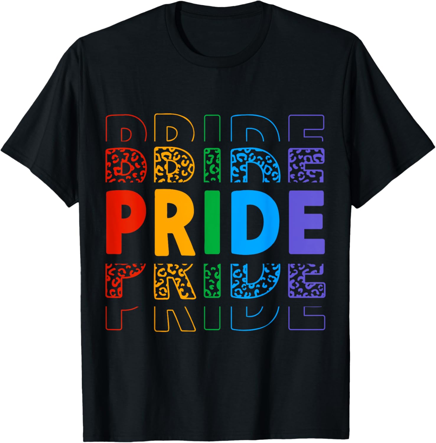 Pride Month Stacked Leopard Cheetah Rainbow Flag Ally LGBTQ Apparel Premium Print Hot Right Now