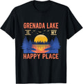 Grenada Lake Is My Happy Place Camping Sayings Camper Apparel | High Search Volume | Daily Wear Essential