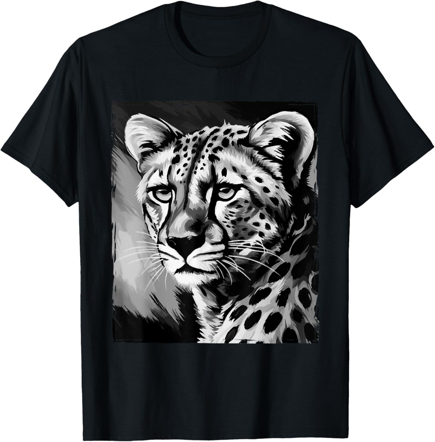 Cheetah Head Animal Portrait Artwork Apparel Comfort Fit Everyday Wear