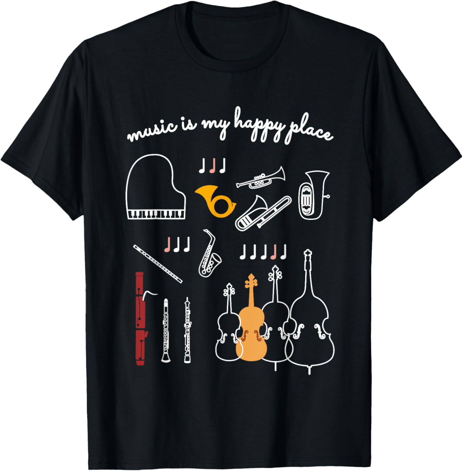 Musical instrument Music Music is my happy place Apparel | US Viral Pick | Customer Favorite