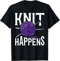 Knit Happens Funny Yarn Crocheting Humor Knit Lover Yarn Supply | Viral US Pick | High CTR Title